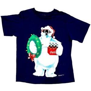 Changes - single stitch,1995 Coca-Cola X-mas T-shirt mint cond, never worn!